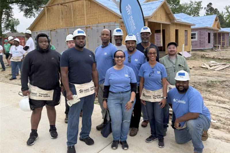 92nd anniversary Week of Service volunteers at Habitat for Humanity site