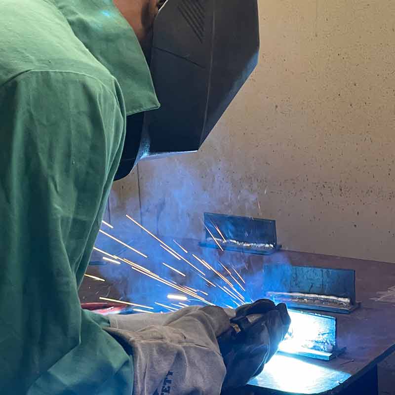 Sparks flying as welder completes projects