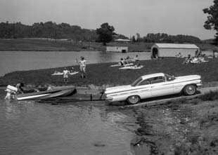 Recreation on the scenic reservoir Boone