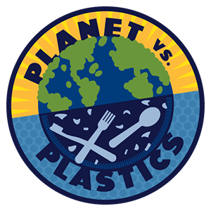 Earth Day planet vs plastics 2024 logo