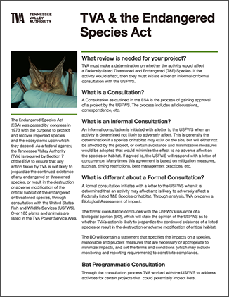 Endangered Species Fact Sheet