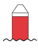 secondary stream red buoy