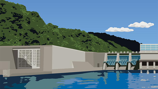 Illustration of Melton Hill Dam