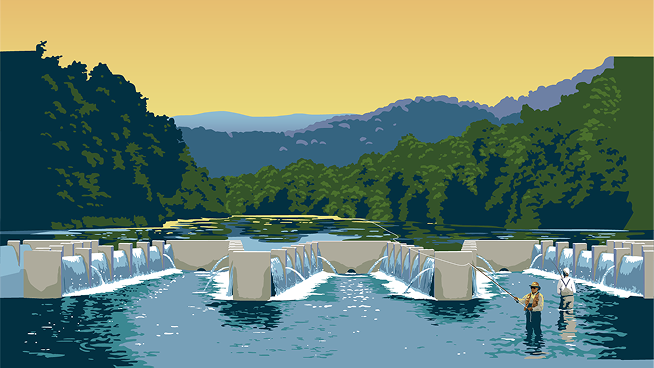 Illustration of South Holston Dam