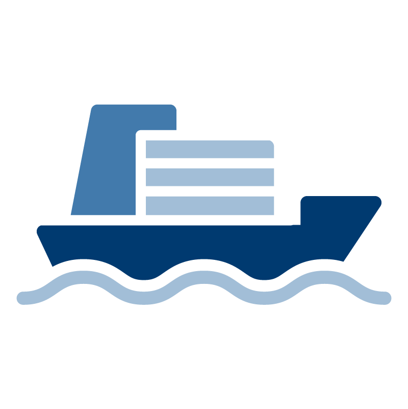 Shipping boat icon