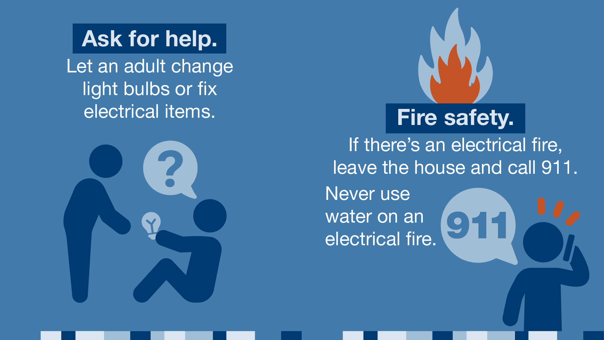 Ask for help, fire safety