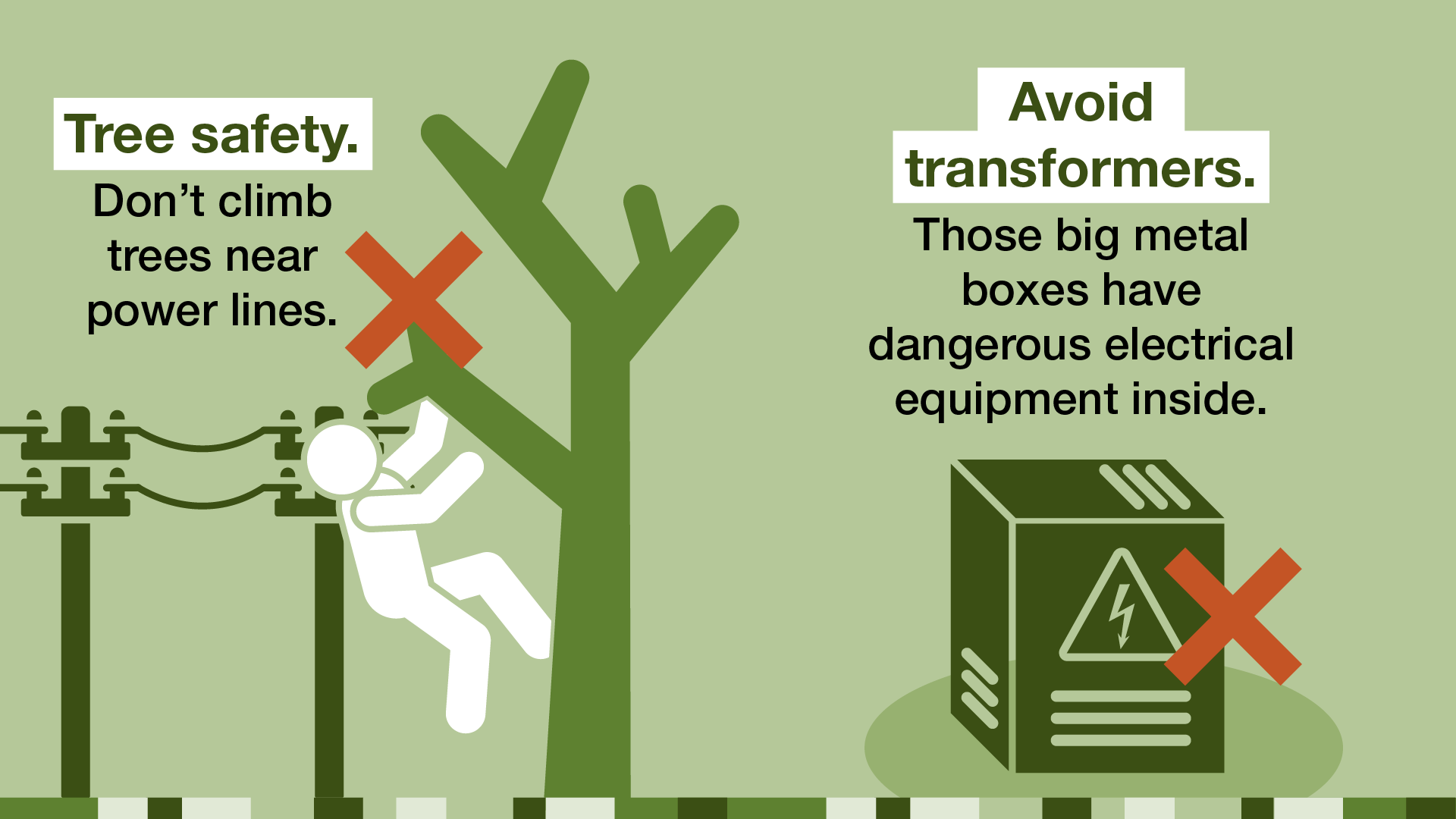 Tree safety, avoid transformers