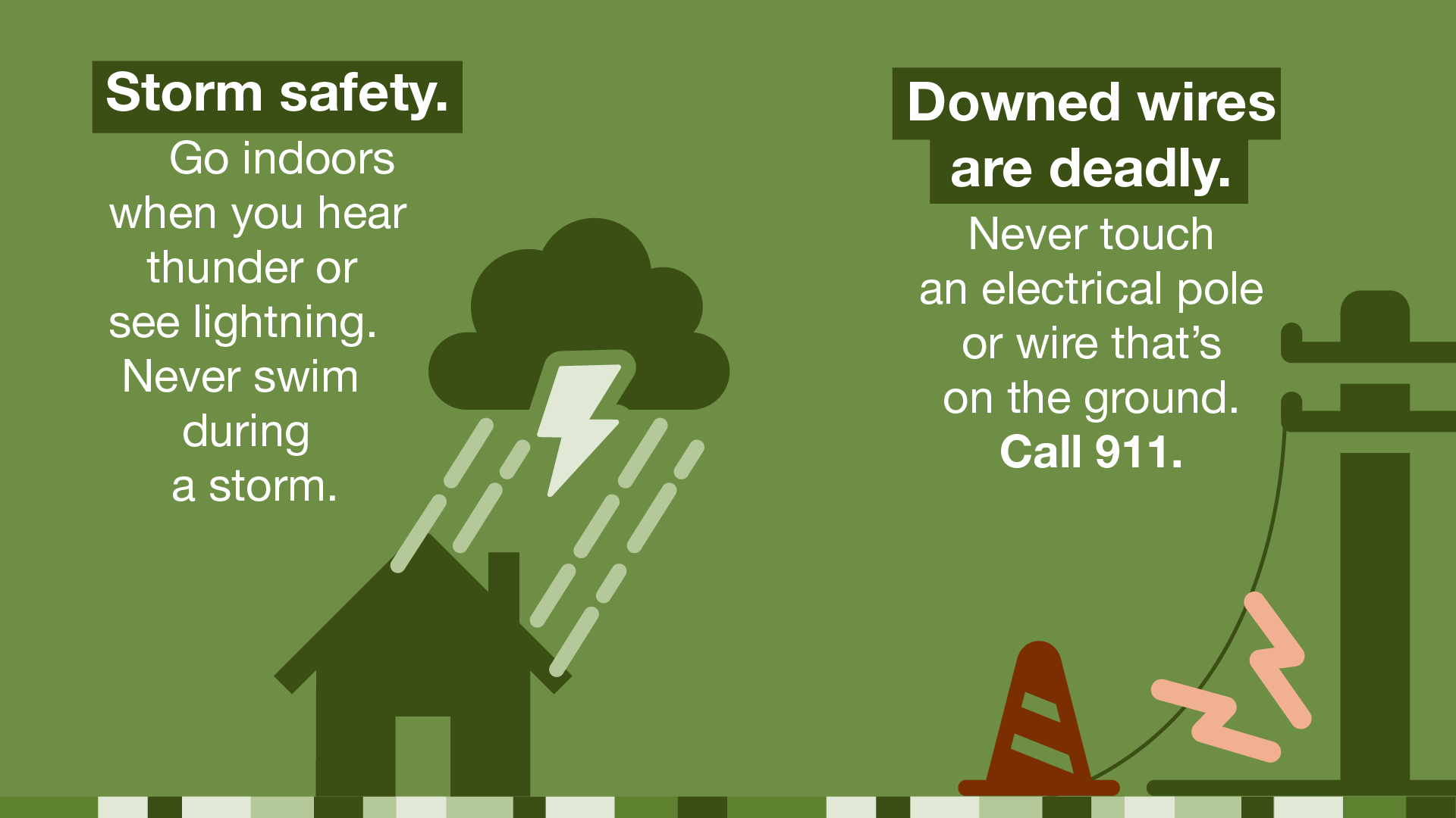 Storm safety, Downed wires are deadly