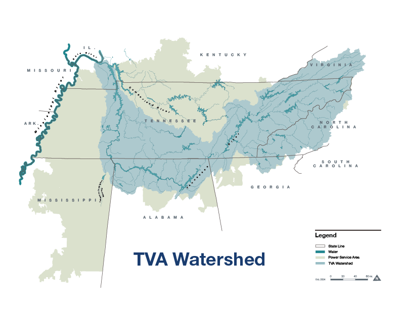 TVA Watershed map