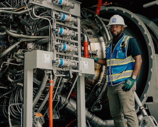 Man working in powerplant